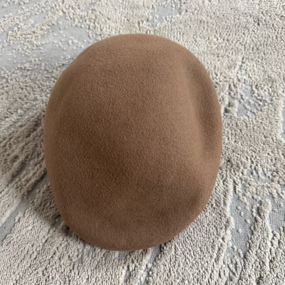 Vintage Kangol hat Brown felt Wool Beret newsboy cap tan large XL Britain - Picture 2 of 7
